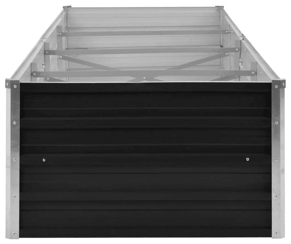 vidaXL Ζαρντινιέρα Υπερυψωμένη Ανθρακί 320x80x45 εκ. Γαλβαν. Χάλυβας