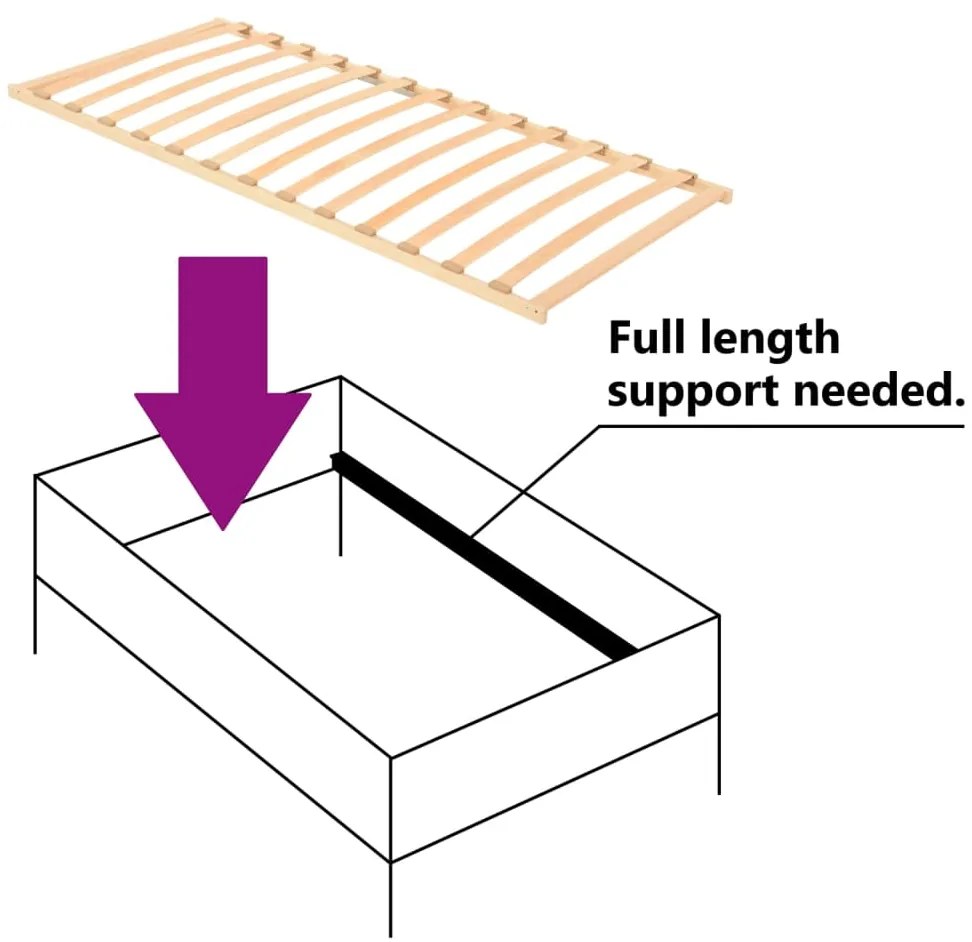 vidaXL Τελάρο Κρεβατιού με 13 Σανίδες 90 x 200 εκ.