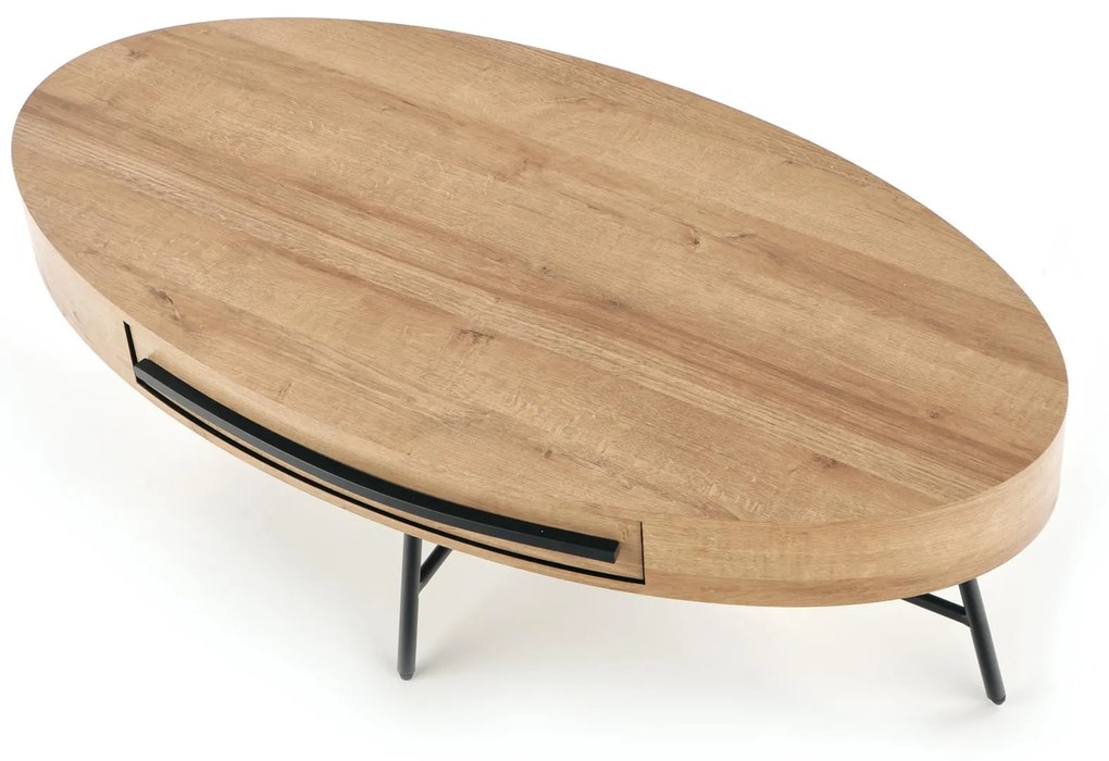 CAROLINA c.table, golden oak / black DIOMMI V-CH-CAROLINA-LAW