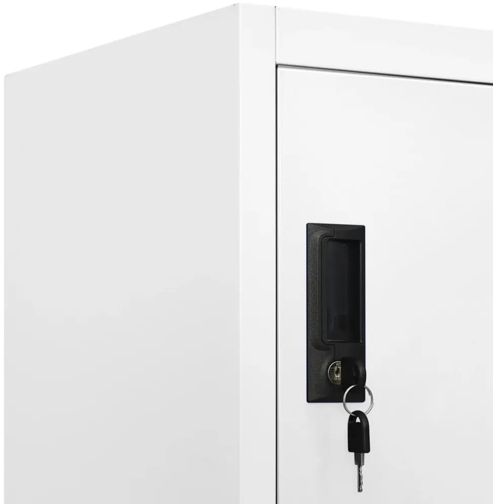 vidaXL Φοριαμός Λευκός 90 x 45 x 180 εκ. Ατσάλινος