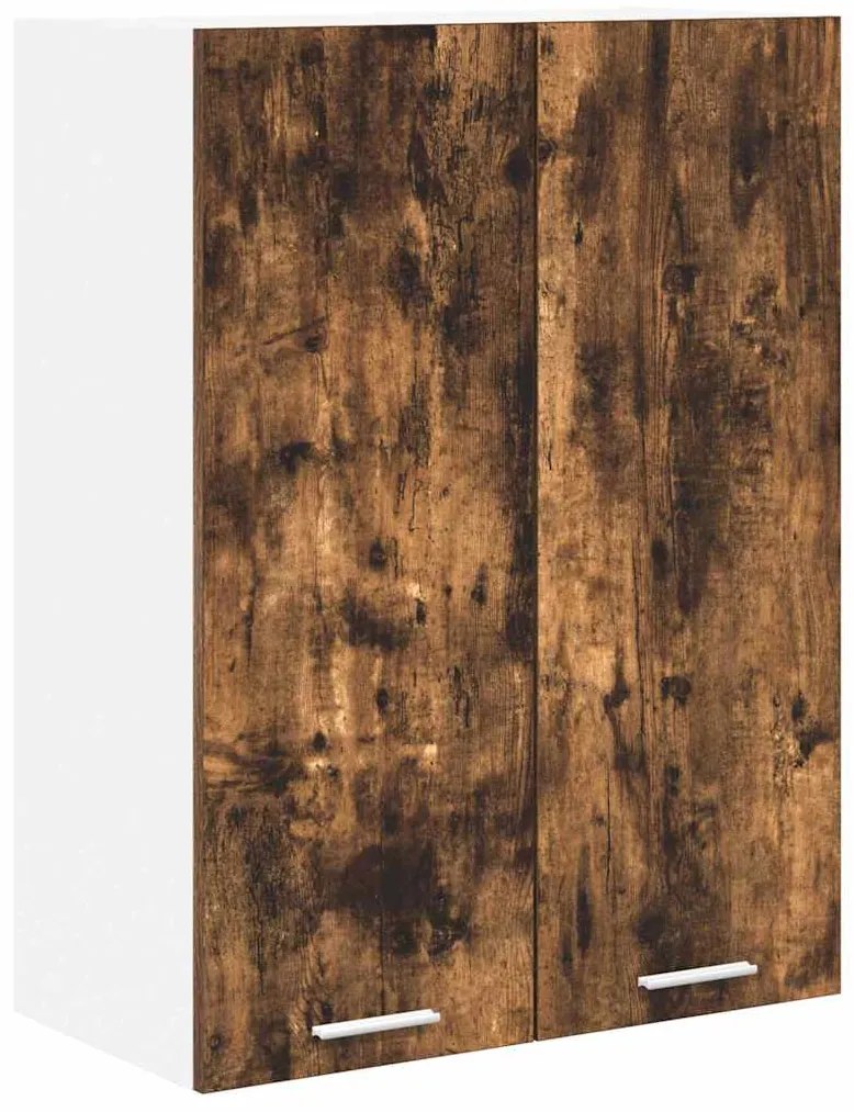 vidaXL Κρεμαστό ντουλάπι με αποθήκευση Καπνιστό Δρύς 60 x 31 x 80 εκ.