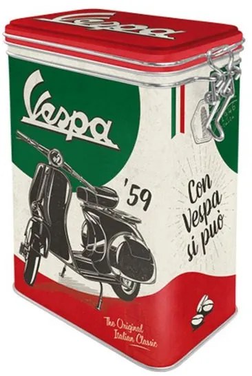 Nostalgic Μεταλλικό Κουτί 1.3L Καπάκι Με Κλιπ Vespa - The Italian Classic 31117