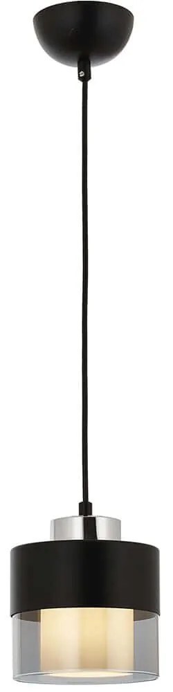 Φωτιστικό Οροφής 683AVN1420 Φ15x70cm 1xE27 40W Black-Silver Opviq