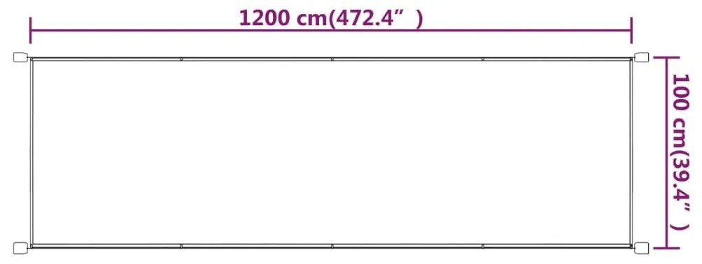 vidaXL Τέντα Κάθετη Μπλε 100 x 1200 εκ. από Ύφασμα Oxford