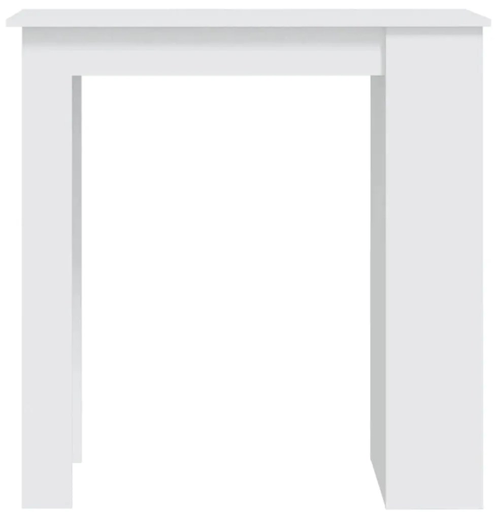 Τραπέζι Μπαρ με Ράφια Λευκό 102x50x103,5 εκ. από Μοριοσανίδα - Λευκό