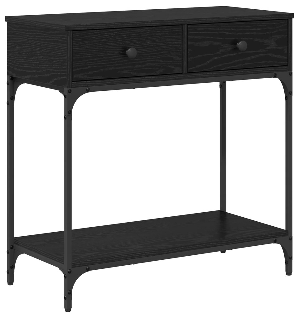 vidaXL Τραπέζι Κονσόλας Μαύρη Δρύς 75x34.5x75 cm Επεξεργασμένο Ξύλο