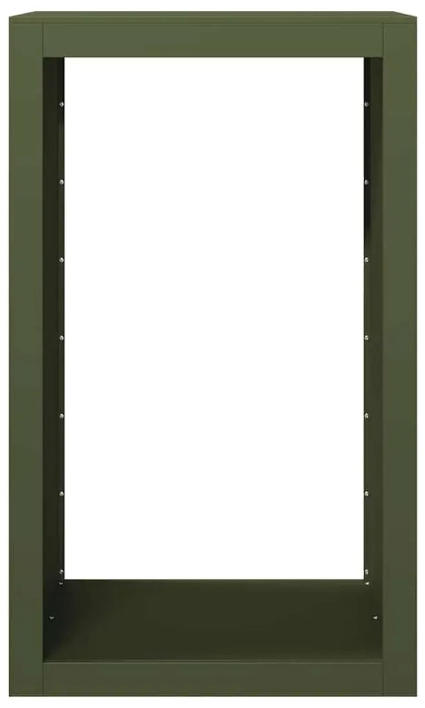 vidaXL Ράφι Καυσόξυλων Πράσινη 60x40x100 εκ. Ατσάλινο