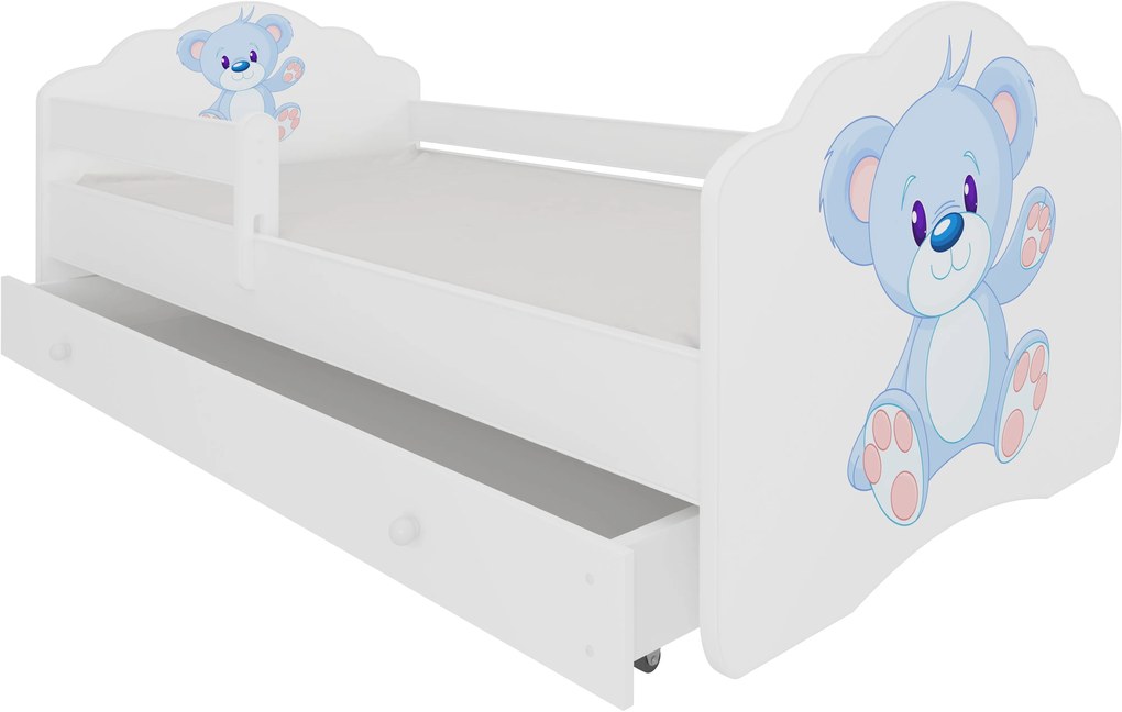 Παιδικό κρεβάτι Leomari-160 x 80-Με προστατευτικό-Leuko-Mple