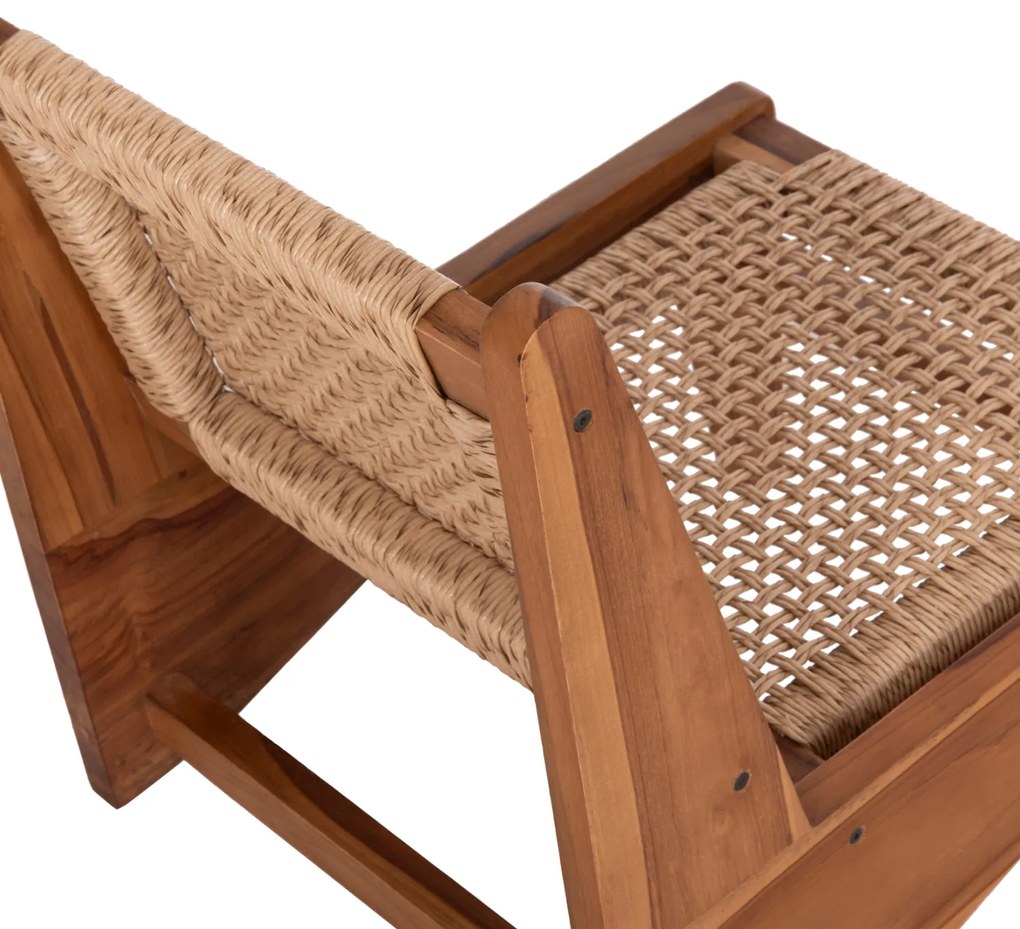 ΚΑΡΕΚΛΑ LOUNGE LUKILLA HM9913 ΞΥΛΟ TEAK ΣΕ ΦΥΣΙΚΟ--ΣΥΝΘ.ΣΧΟΙΝΙ ΜΠΕΖ 55,5x74x65Υεκ. - 0525766 - HM9913