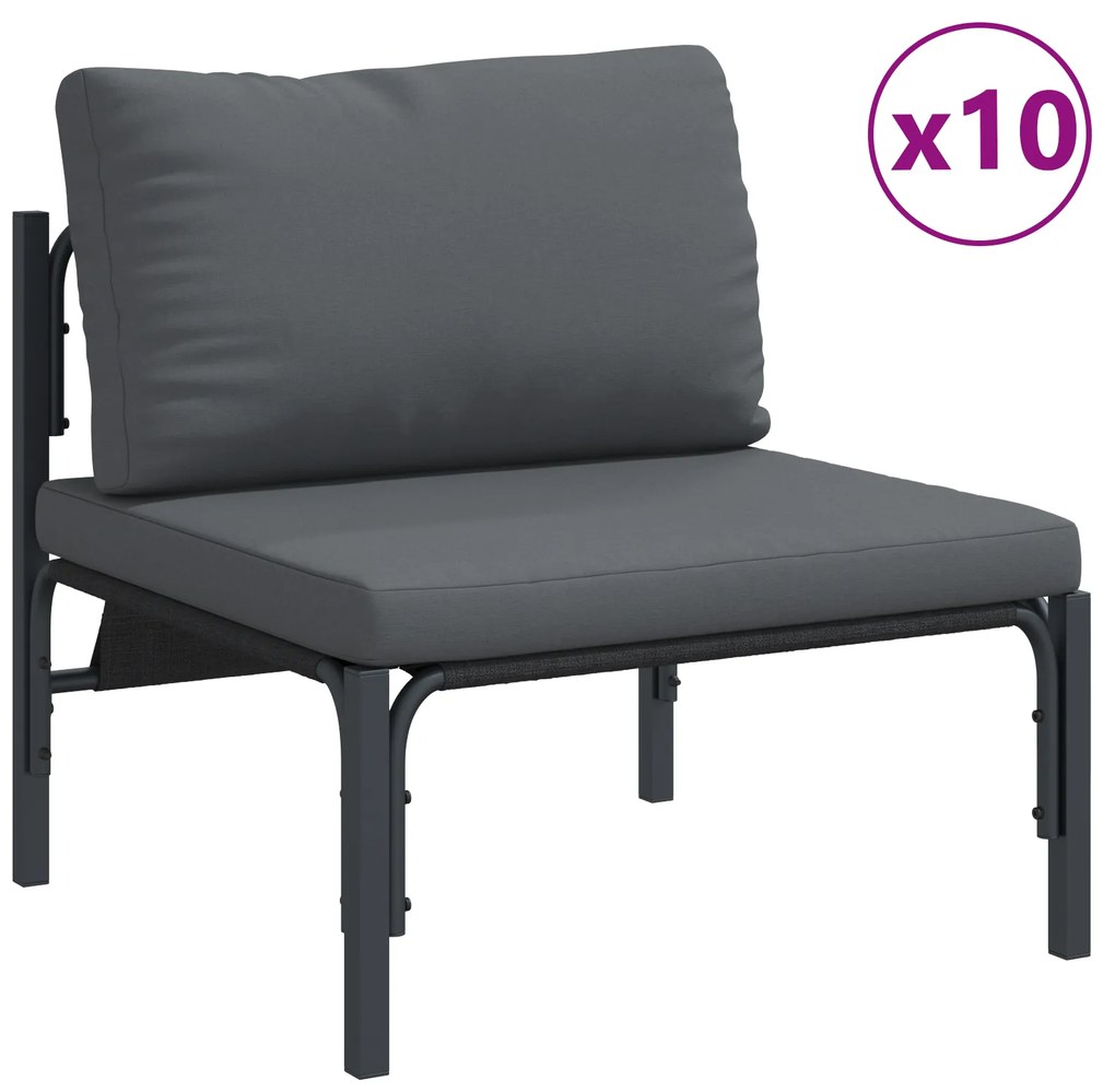 vidaXL Σετ Καναπέ Κήπου 13 pcs Ανθρακί Ατσάλι