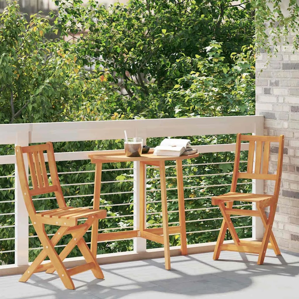 vidaXL Καρέκλα Κήπου 2 pcs Καφέ 36 x 46 x 86 εκ. Μασίφ ξύλο ακακίας