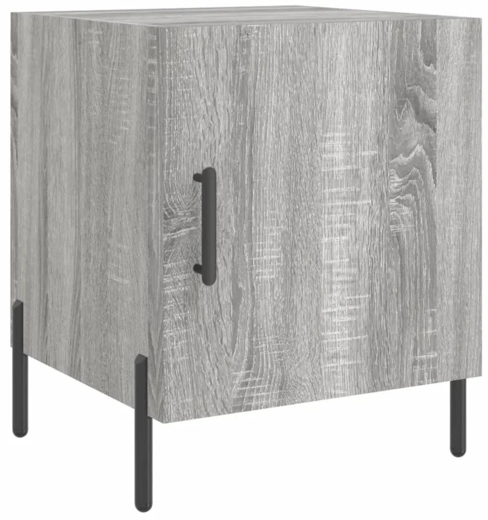 vidaXL Κομοδίνα 2 τεμ. Γκρι Sonoma 40 x 40 x 50 εκ. από Επεξεργ. Ξύλο