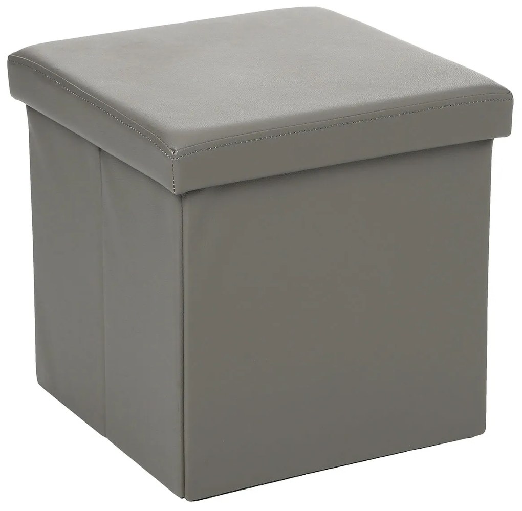 Σκαμπό Με Αποθηκευτικό Χώρο (38x38x38) A-S Fold Grey 121266B