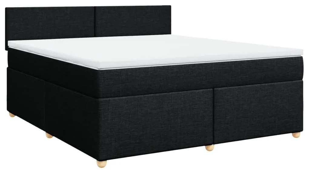 ΚΡΕΒΑΤΙ BOXSPRING ΜΕ ΣΤΡΩΜΑ ΜΑΥΡΟ 180X200 ΕΚ. ΥΦΑΣΜΑΤΙΝΟ 3289054