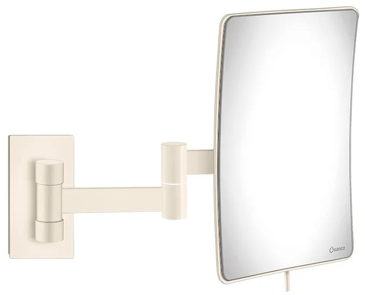 Καθρέπτης Μεγεθυντικός Επτοίχιος με Διπλό Βραχίονα Μεγέθυνση x3 Beige Mat Sanco Cosmetic Mirrors MR-301-M102