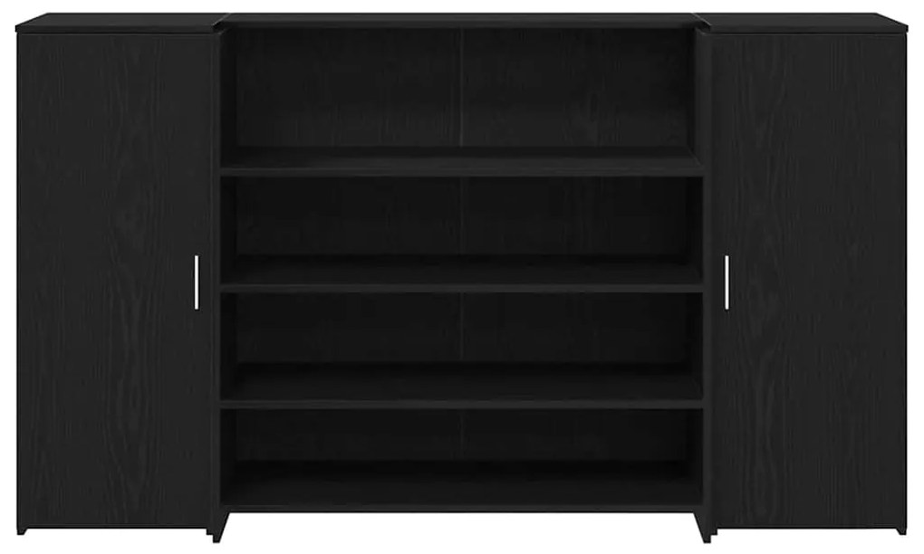 vidaXL Γραφείο υποδοχής Μαύρο Δρυς 180x50x103,5 εκ. Επεξεργασμένο Ξύλο