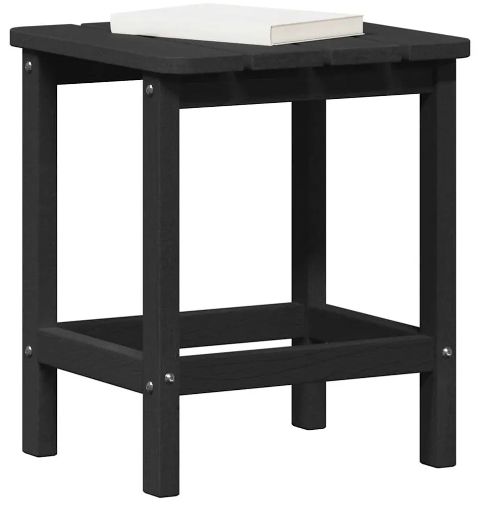 vidaXL Πλευρικό Τραπέζι Adirondack Μαύρο 38x38x45 εκ. HDPE