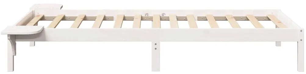 vidaXL Πλαίσιο κρεβατιού με κομοδίνα Λευκό 100 x 200 cm Λευκό