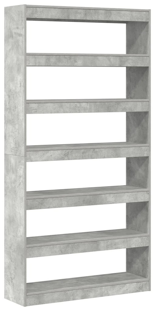 vidaXL Βιβλιοθήκη Γκρι Επεξεργασμένο ξύλο 100 x 30 x 198 εκ. Βιβλιοθήκη