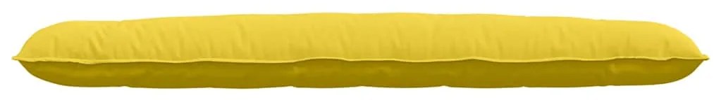 vidaXL Μαξιλάρι Πλάτης Απαλό Κίτρινο 140 x 19 x 50 εκ ύφασμα