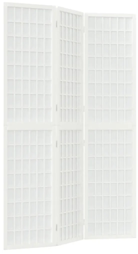 Παραβάν Ιαπωνικού Στιλ με 3 Πάνελ Πτυσσόμενο Λευκό 120x170 εκ. - Λευκό