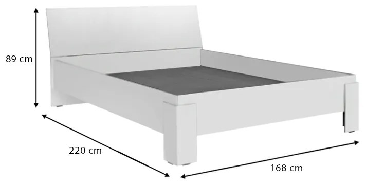 Κρεβάτι Robin Megapap από μελαμίνη χρώμα λευκό 160x200εκ. - GP009-0242,1