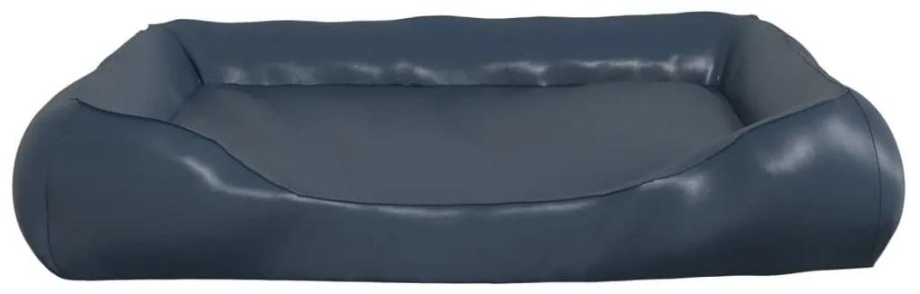 Κρεβάτι Σκύλου Σκούρο Μπλε 105 x 80 x 25 εκ. Συνθετικό Δέρμα - Γκρι