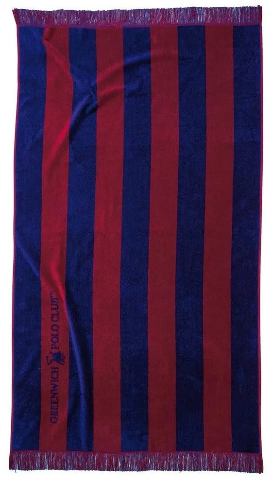 Πετσέτα Θαλάσσης 3724 Red-Blue Greenwich Polo Club Beach 90x170cm 100% Βαμβάκι