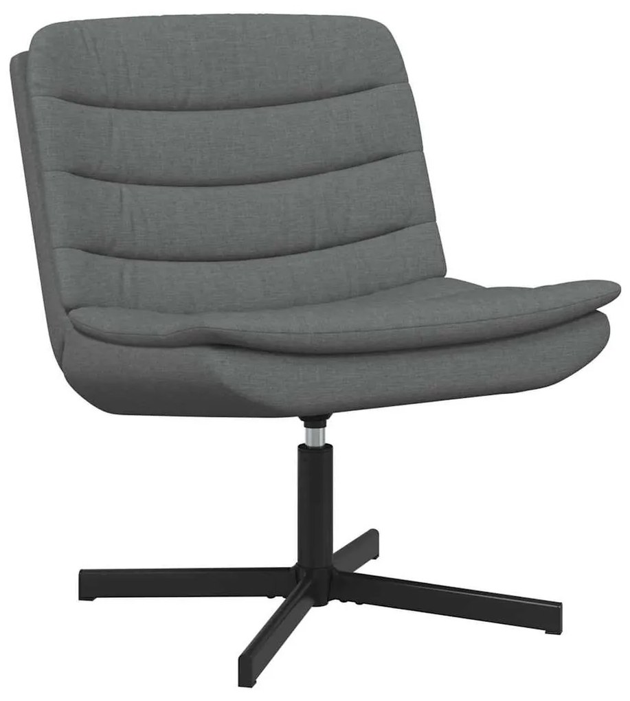 vidaXL Περιστρεφόμενη καρέκλα Σκούρο γκρι 63 x 75 x 76 εκ ύφασμα