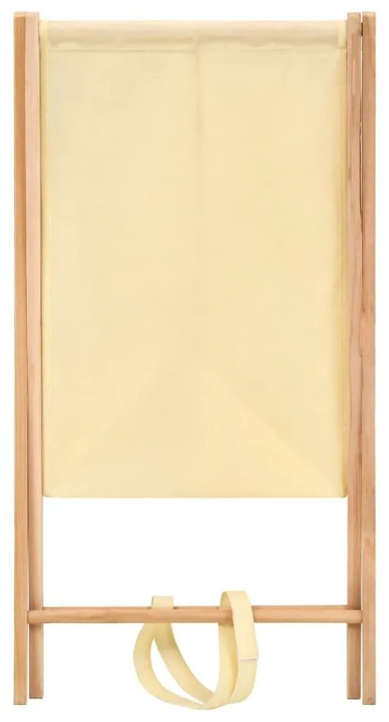 Καλάθι Απλύτων Μπεζ 42 x 41 x 64 εκ. από Ξύλο Κέδρου και Ύφασμα - Μπεζ