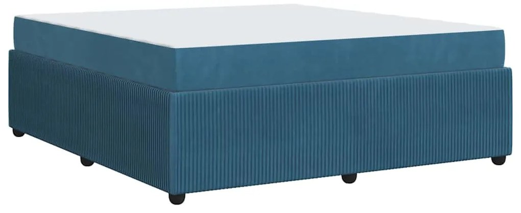 vidaXL Σκελετός κρεβατιού με στρώμα Άλλο Μπλε 180 x 200 cm Βελούδο