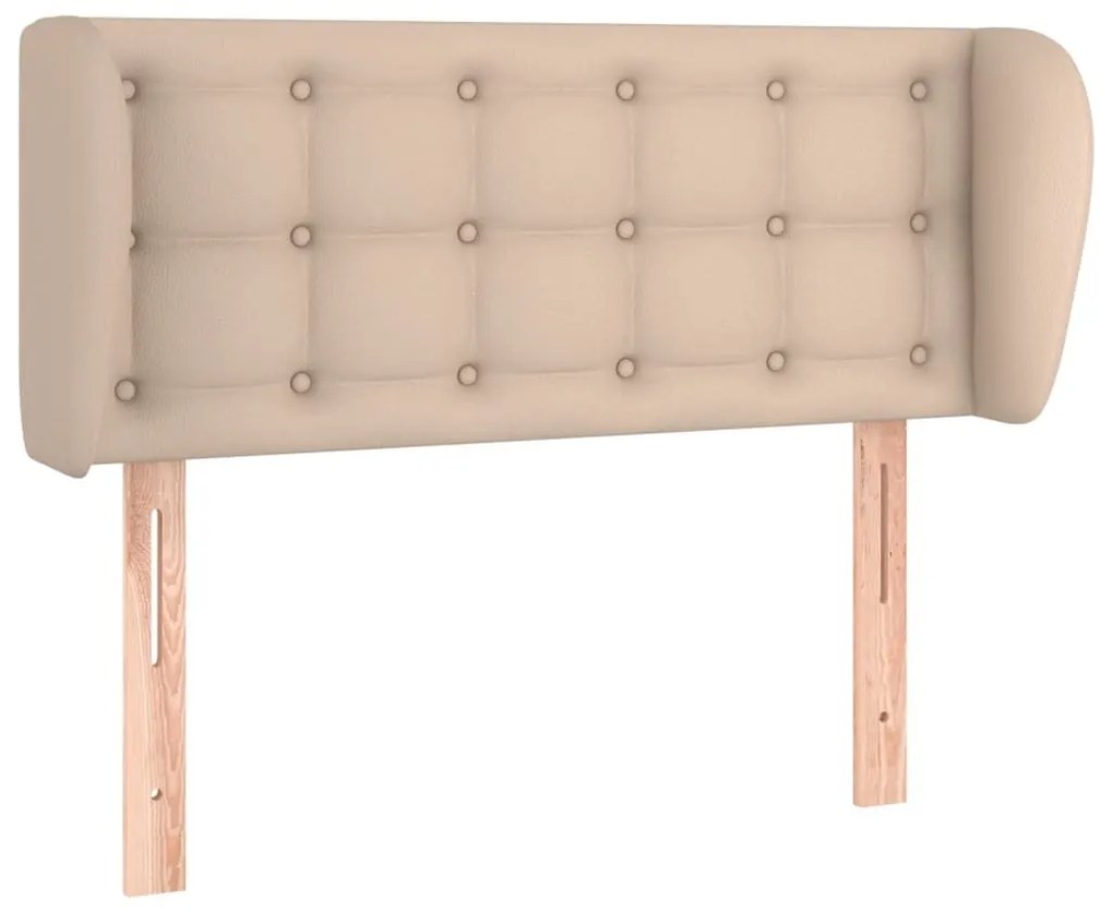 Κεφαλάρι με Πτερύγια Καπουτσίνο 83x23x78/88 εκ. Συνθετικό Δέρμα - Καφέ