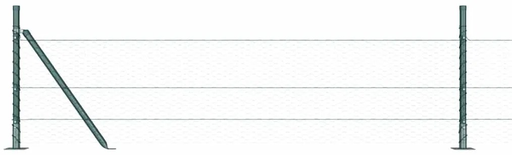 vidaXL Στύλος Περιφράξεων Πράσινο 10 x 0,5 μ (25 mm πλέγμα)