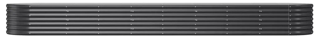 vidaXL Ζαρντινιέρα Ανθρακί 368x80x36 εκ Γαλβανισμένος χάλυβας