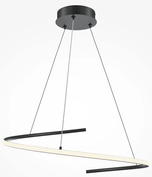 Κρεμαστό Φωτιστικό Οροφής LED 31W Μαύρο 3000K-4000K Dimmable Curve MOD242PL-L33BK Maytoni-MOD242PL-L33BK-Μαύρο MOD242PL-L33BK