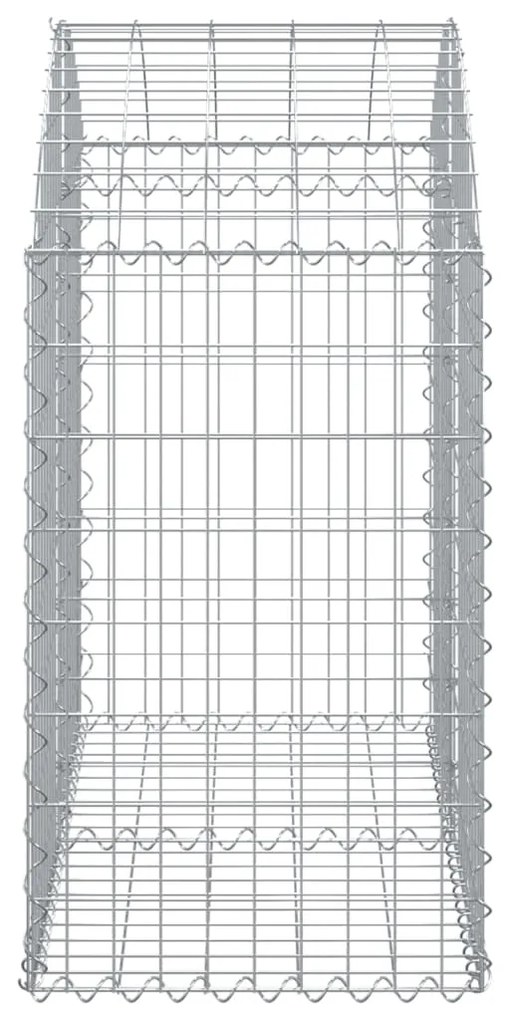 vidaXL Συρματοκιβώτιο Τοξωτό 100x50x80/100εκ. από Γαλβανισμένο Χάλυβα