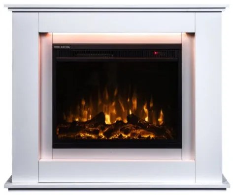 Ηλεκτρικό Τζάκι Επιδαπέδιο 1600W Επένδυση Ξύλου Athens De Lux Hitense Athens De Lux Λευκό