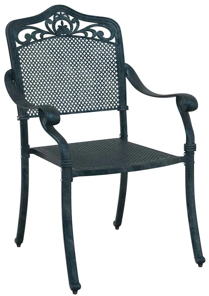 vidaXL Καρέκλα Κήπου 2 pcs Πράσινο 55 x 56.5 x 91εκ Αλουμίνιο