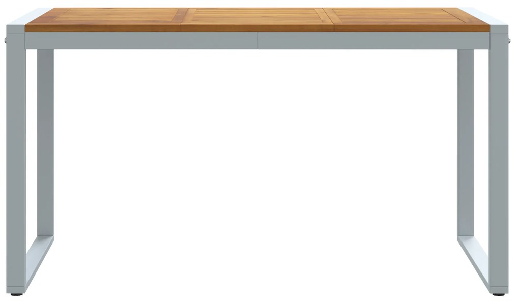 vidaXL Εξωτερική Τραπεζαρία Γκρι 140x80x75 εκ. Ατσάλι & Σομια Ρητίνη