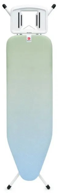 Τραπέζι σιδερώματος Brabantia B 1008892, 124x38 cm, 7 θέσεις ρύθμισης, Μεγάλη θήκη σίδερου, Πράσινο/Μπλε