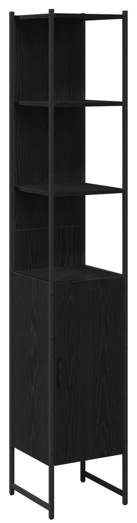 vidaXL Ντουλάπα Νιπτήρα Μπάνιου Μαύρο Δρυ 60x30x60 εκ. Επεξεργασμένο Ξύλο