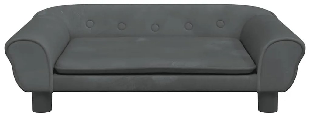 vidaXL Καναπές Παιδικός Σκούρο Γκρι 70 x 45 x 26 εκ. από Βελούδο