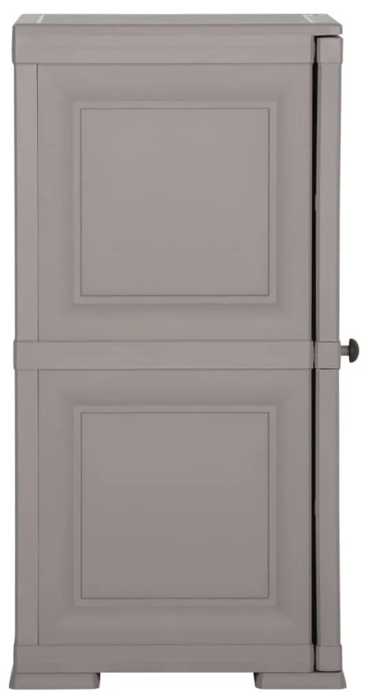 vidaXL Πλαστικό Ντουλάπι Γκρι 40 x 43 x 85,5 εκ. με Σχέδιο Ξύλου