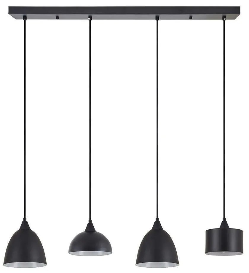 Φωτιστικό Οροφής - Ράγα Adept Flex 77-8957 85x16x300cm 4xE27 60W Black Homelighting