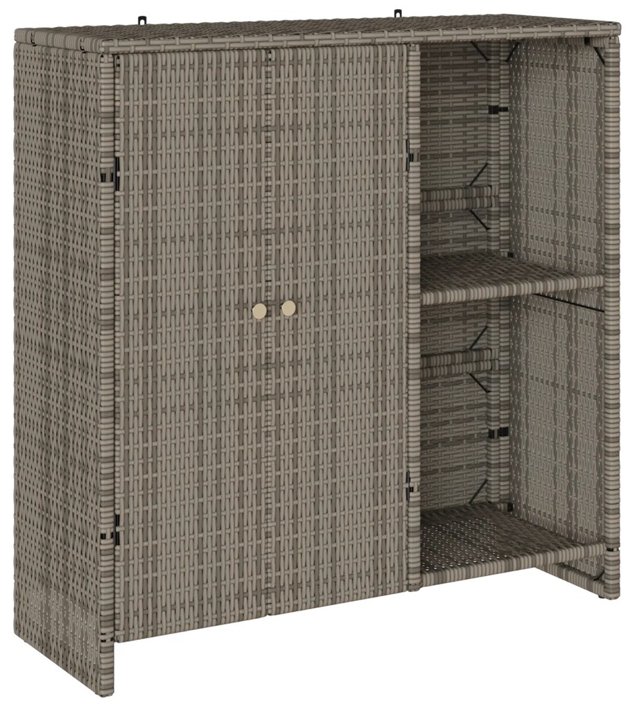 vidaXL Ντουλάπα Αποθήκευσης Γκρι 100x36x102 εκ Ρατάν