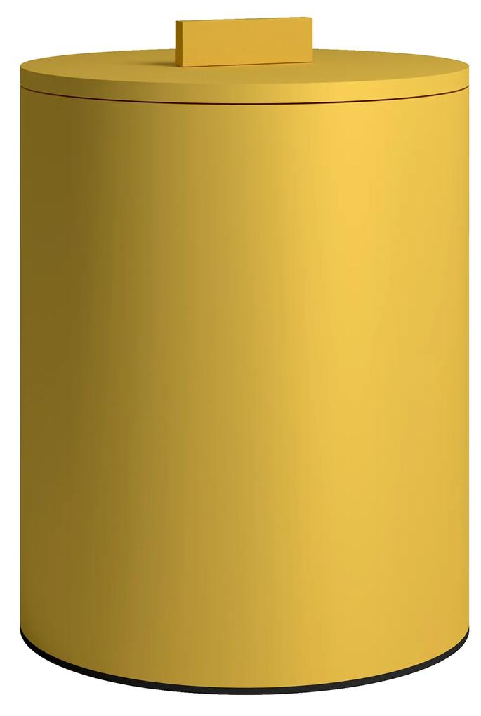 Καλάθι Απορριμμάτων Πάγκου 6lt Ανοξείδωτο Matt Yellow Pam &amp; Co Φ20x25εκ. 2326-603
