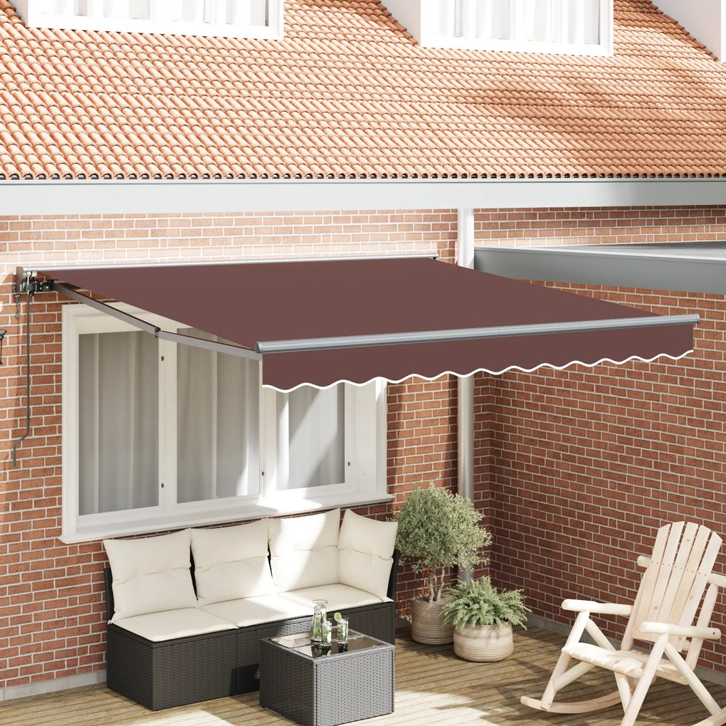 vidaXL Σκηνίτσα Αναδιπλούμενη Καφέ 350x250 εκ ύφασμα