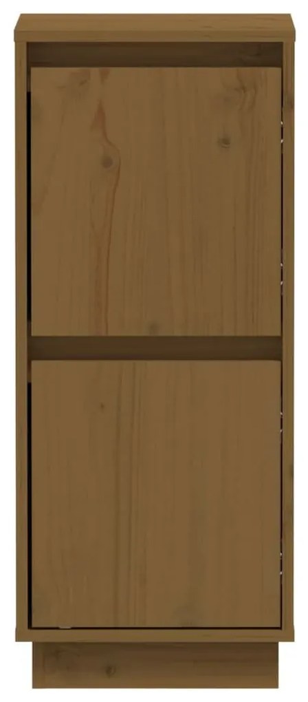 Συρταριέρα Καφέ Μελί 31,5 x 34 x 75 εκ. από Μασίφ Ξύλο Πεύκου - Καφέ