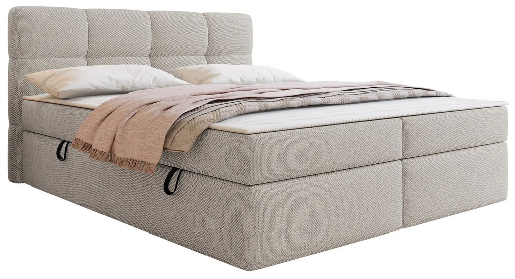 Κρεβάτι continental Beloit 117, 140x200, Ταπισερί,  Τάβλες για Κρεβάτι, 143x209x113cm,  Στρώμα