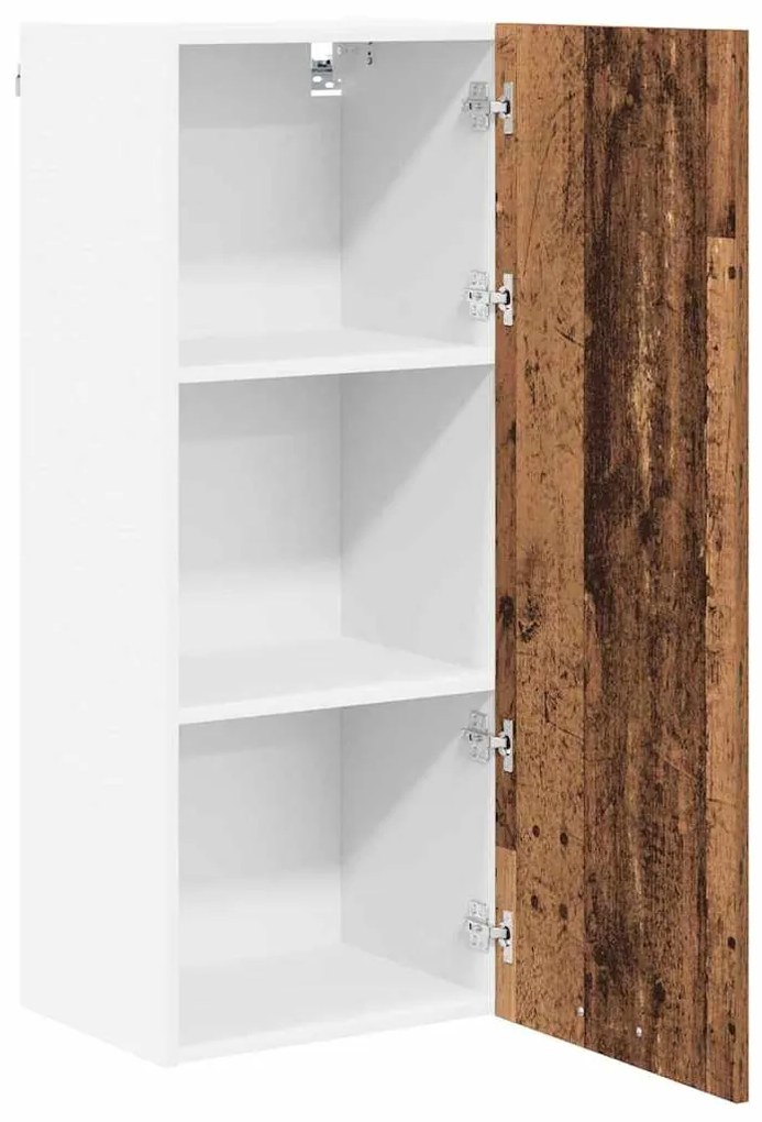 vidaXL Κρεμαστό ντουλάπι με αποθήκευση Παλιό ξύλο 40 x 31 x 100 εκ.